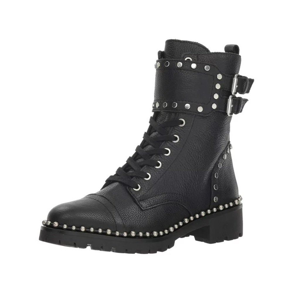 Sam Edelman Jennifer Genuine Leather Studded Combat Boots